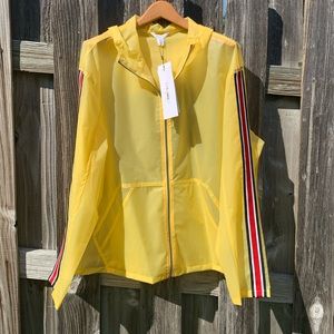 Calvin Klein Yellow Hooded Rain Coat XXL NWT